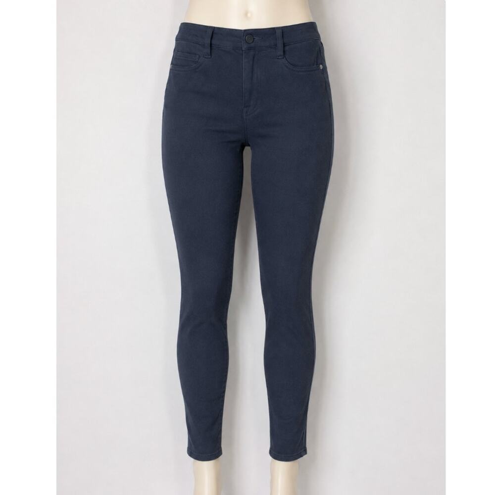 Level 99 Black Dark Gray Mid-Rise Vegan Faux Suede Zip Skinny Pants Jeans 27